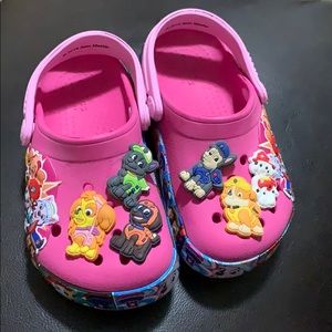 Paw Patrol Crocs w/Character Jibbitz Sz. 7 toddler